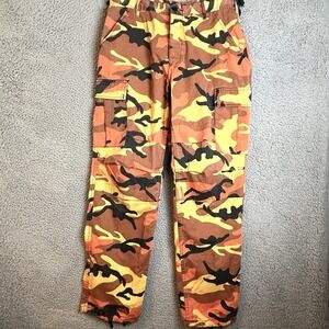 Rothco Adjustable BDU Pants Adult Size 31x31 Orange Camo Cargo Military Tactical